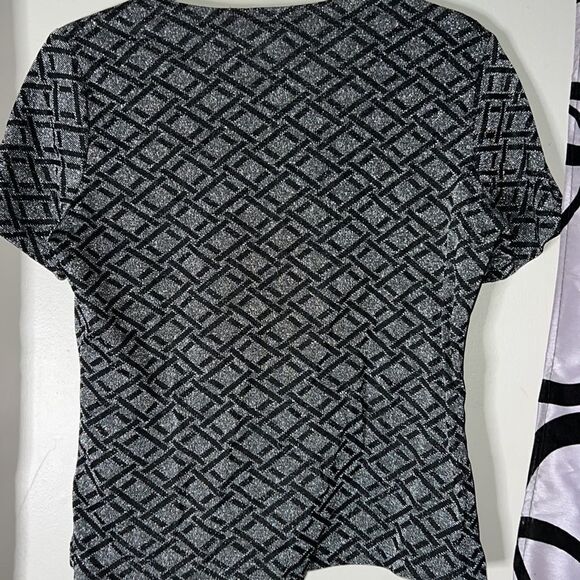 Vue Point by Jordan silver metallic, short sleeve shirt, size large - Picture 8 of 11